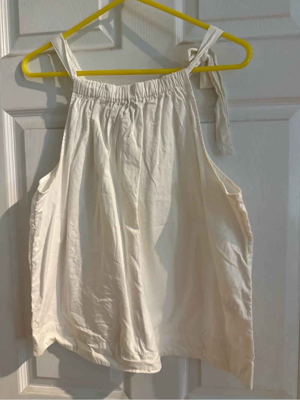 Cream Tie-Strap Halter Camisole Top